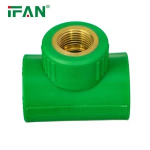 Racord T de alamă PPR verde