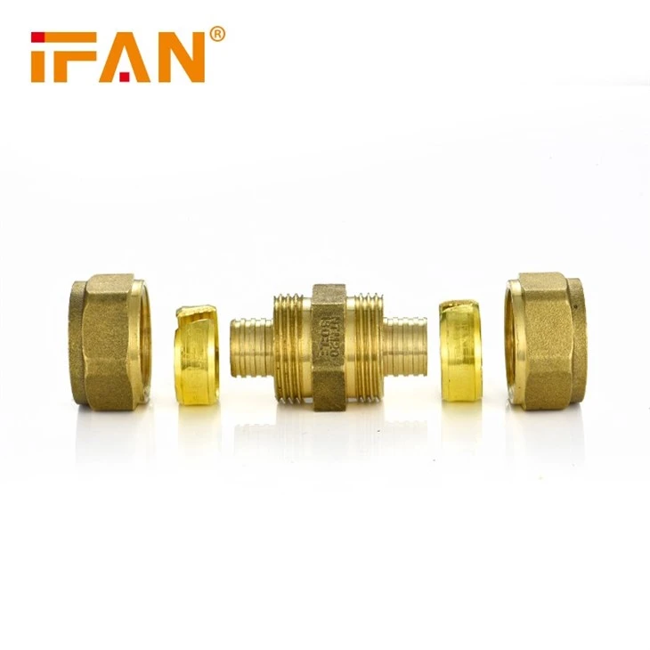 IFAN PEX Brass Color Socket Compression Fitting